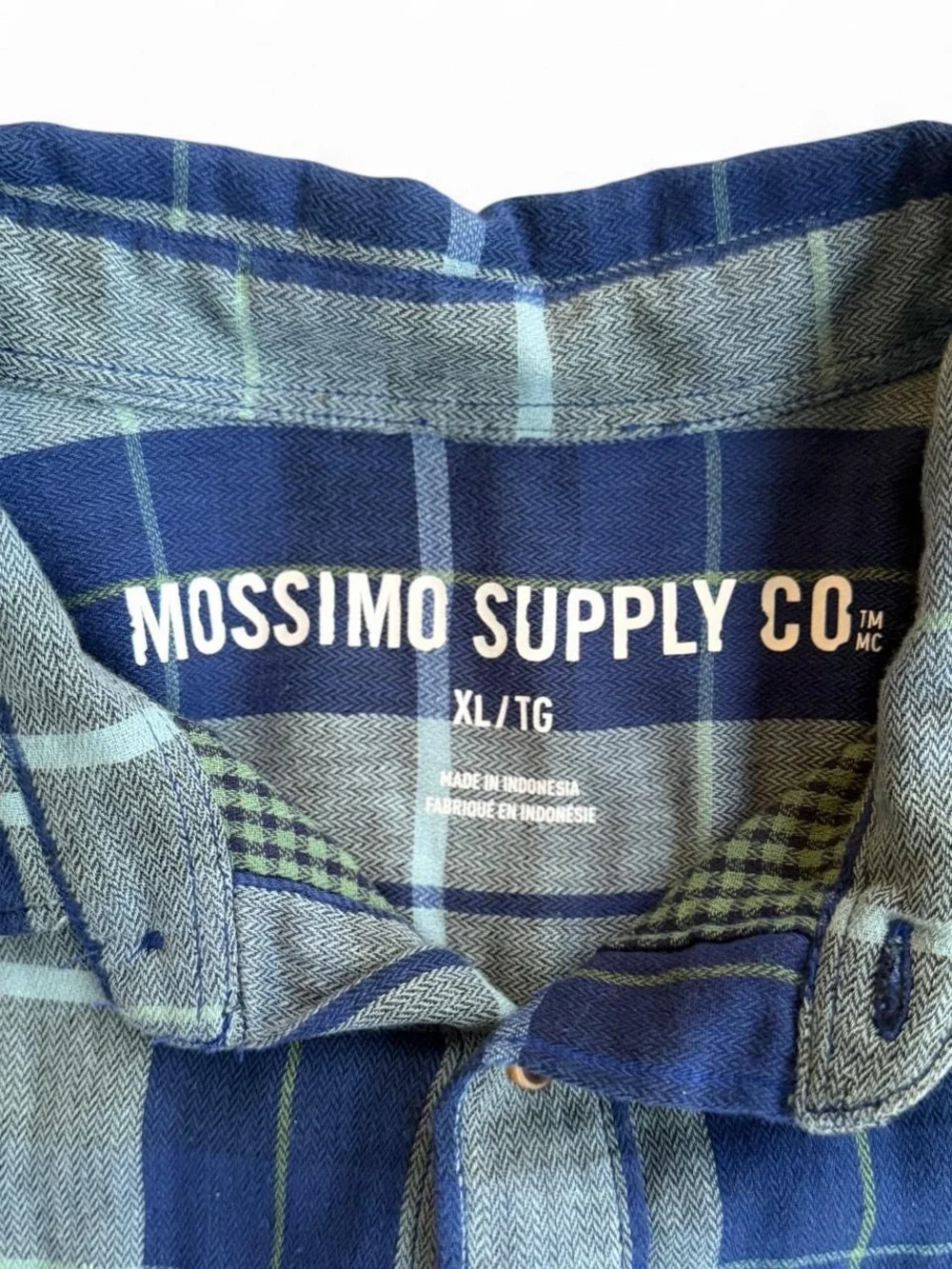 Mossimo Double Layer Gauze Plaid Flannel Mens XL Fall Menswear